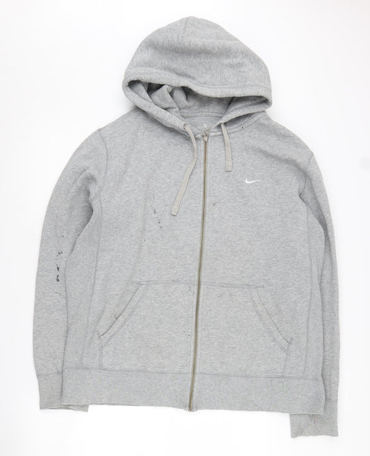 Mens UK Size L Nike Grey Full Zip Hoodie