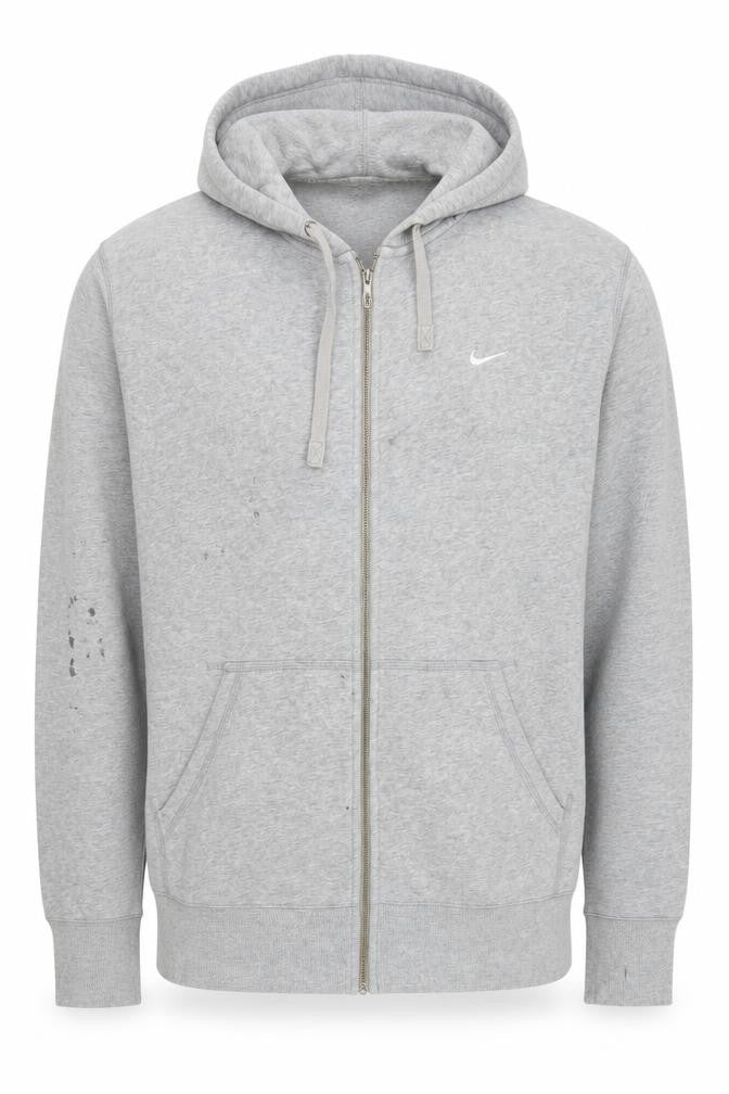 Mens UK Size L Nike Grey Full Zip Hoodie