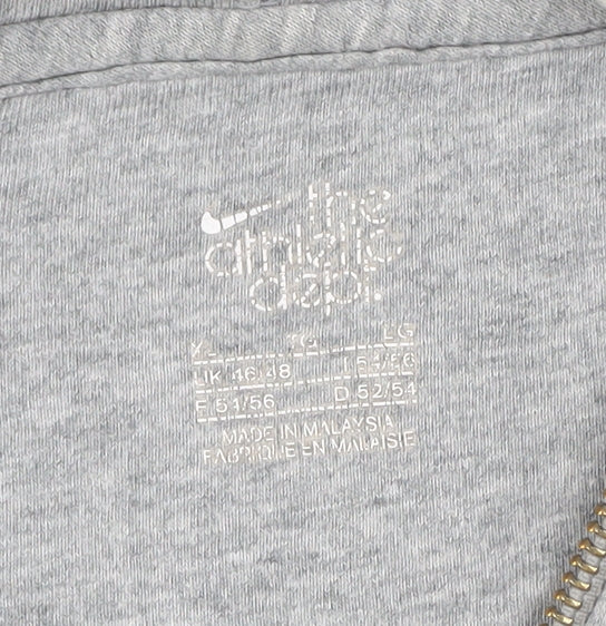 Mens UK Size L Nike Grey Full Zip Hoodie