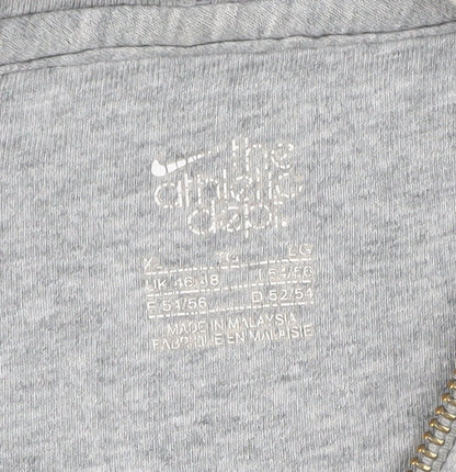 Mens UK Size L Nike Grey Full Zip Hoodie