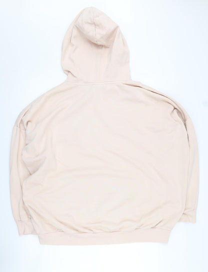 Monki Women's Ivory Medium Pullover Hoodie Relaxed Fit