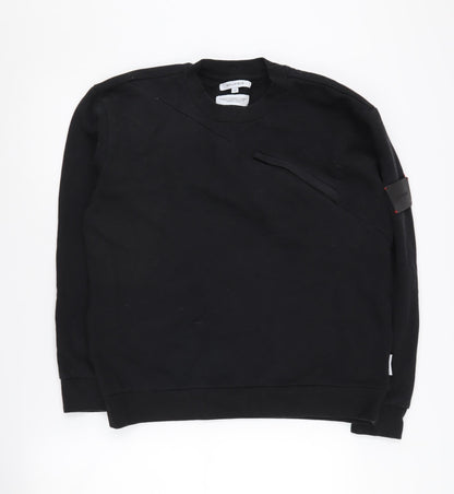 Bellfield Men's Black Sweatshirt Medium Crew Neck