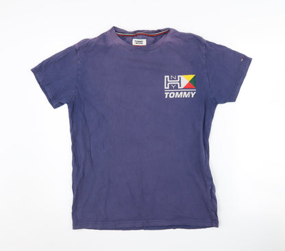 Tommy Jeans Men's Blue Crew Neck T-Shirt Size S