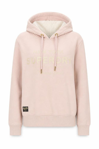 Womens UK Size 8 Superdry Pink Pullover Hoodie
