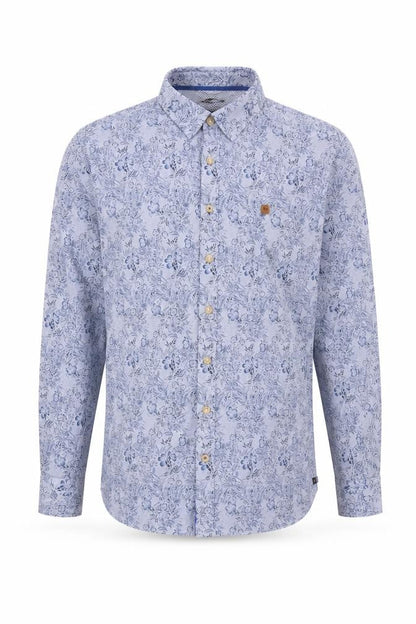 Roberto Torretta Men's Blue Floral XL Shirt