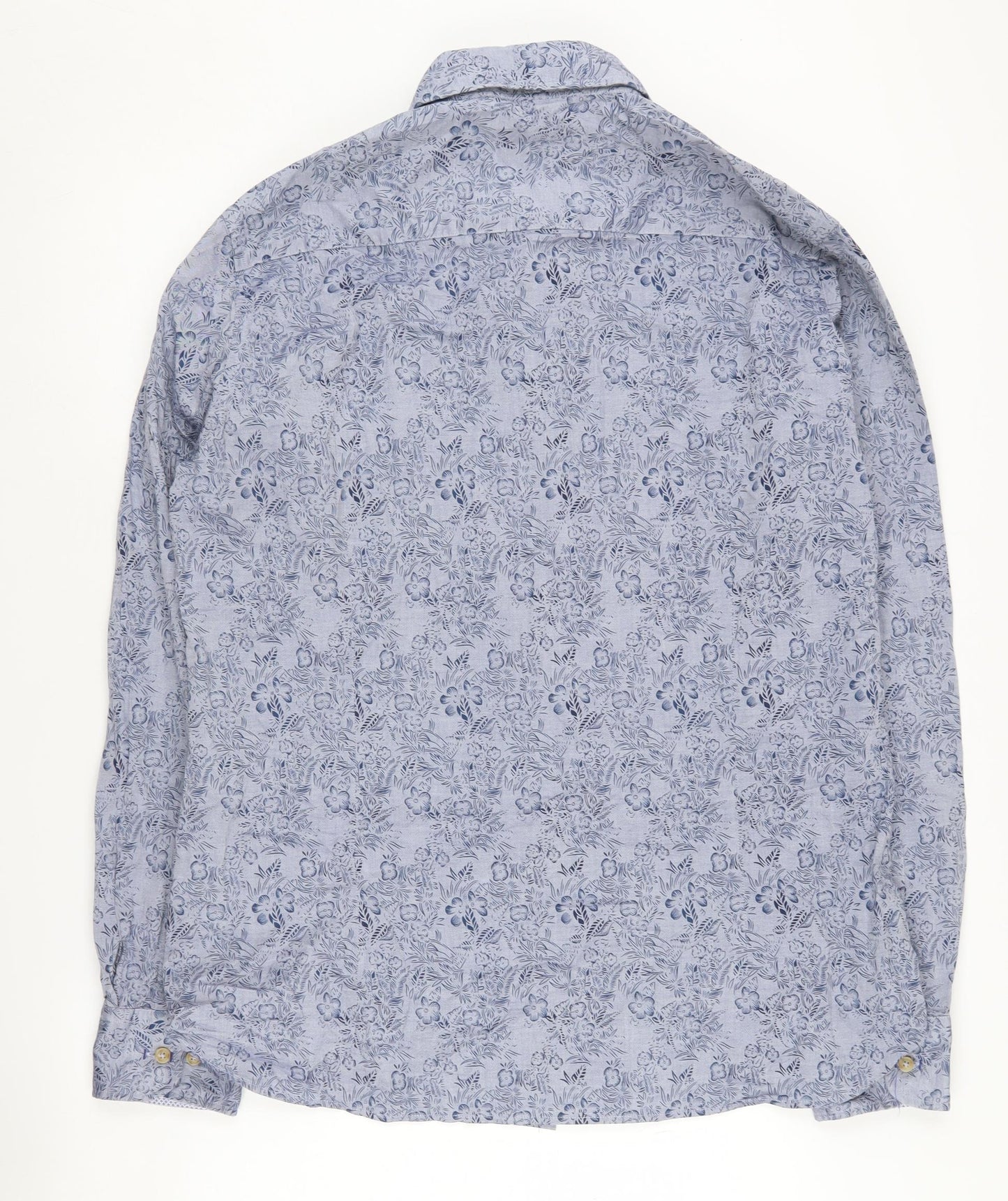 Roberto Torretta Men's Blue Floral XL Shirt
