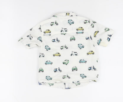 Next Unisex Baby Car Print Button-Up Shirt 12-18M