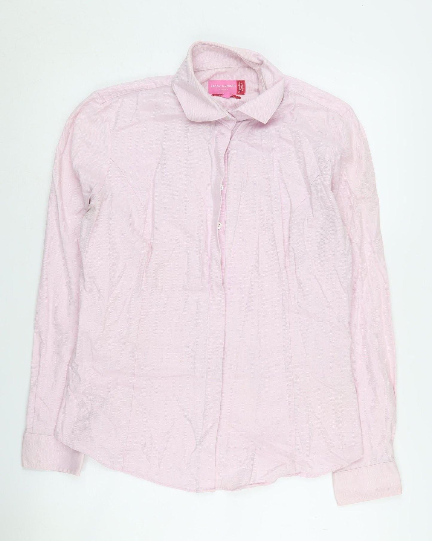 Brook Taverner Men's Pink Long Sleeve Button-Up Shirt