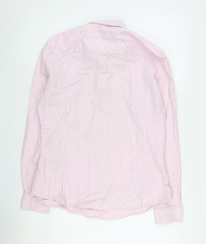 Brook Taverner Men's Pink Long Sleeve Button-Up Shirt