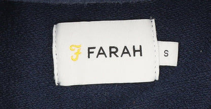 Mens UK Size S Farah Blue Pullover Hoodie