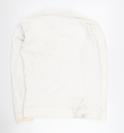 Tom Tailor Men's White Logo Sweatshirt M
