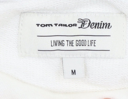 Tom Tailor Men's White Logo Sweatshirt M