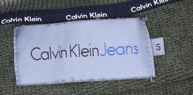 Mens UK Size S Calvin Klein Green Pullover Sweatshirt
