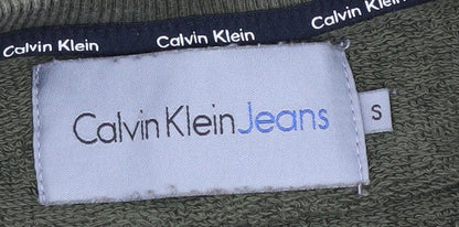 Mens UK Size S Calvin Klein Green Pullover Sweatshirt