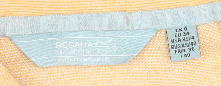 Regatta Women's Orange 1/2 Zip Sweatshirt Size 8