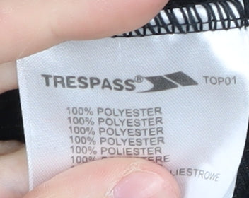 Trespass Men's Black 1/4 Zip Pullover, Size M