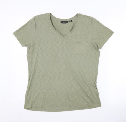 Womens UK Size 12 Superdry Green Basic T-Shirt