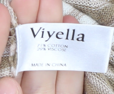 Womens UK Size L Viyella Multicoloured Cardigan Jumper
