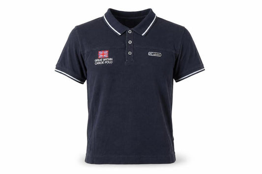 Front view of Adidas men’s blue medium polo shirt sports casual