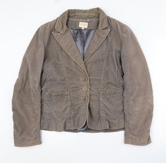 Whistles Women's Brown Cotton Blazer UK 14