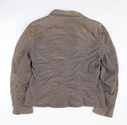 Whistles Women's Brown Cotton Blazer UK 14