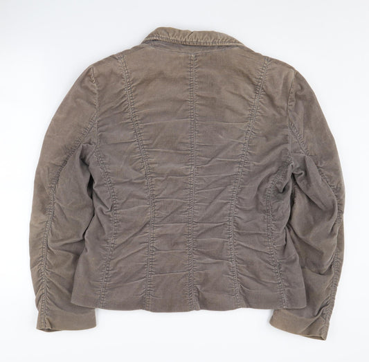 Whistles Women's Brown Cotton Blazer UK 14