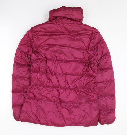 Massimo Dutti Women's Purple Puffer Jacket M