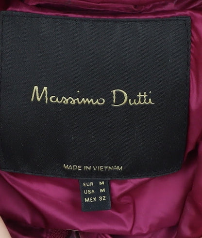 Massimo Dutti Women's Purple Puffer Jacket M