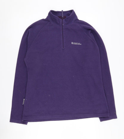 Womens UK Size 14 Mountain Warehouse Purple Henley Sweatshirt