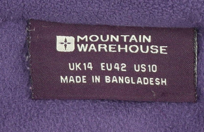Womens UK Size 14 Mountain Warehouse Purple Henley Sweatshirt