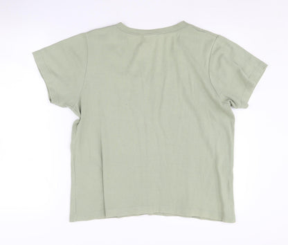Alexon Women's Green Basic V-Neck T-Shirt Size 18