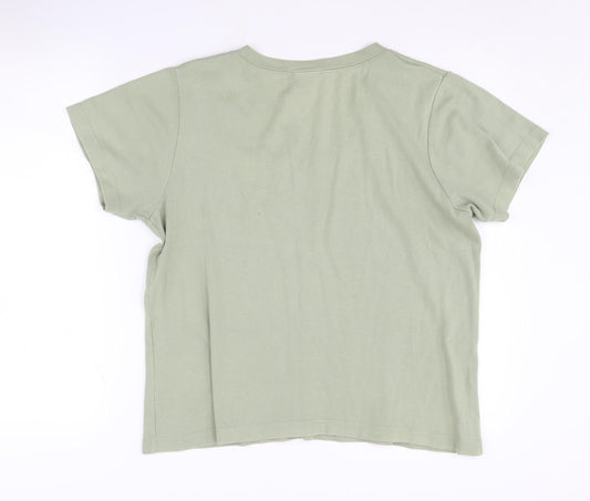 Alexon Women's Green Basic V-Neck T-Shirt Size 18