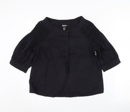 Womens UK Size 6 DKNY Black Basic Blouse
