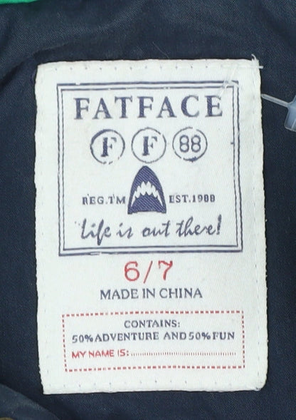 FatFace Boys Green Puffer Jacket, Size 6-7 Years