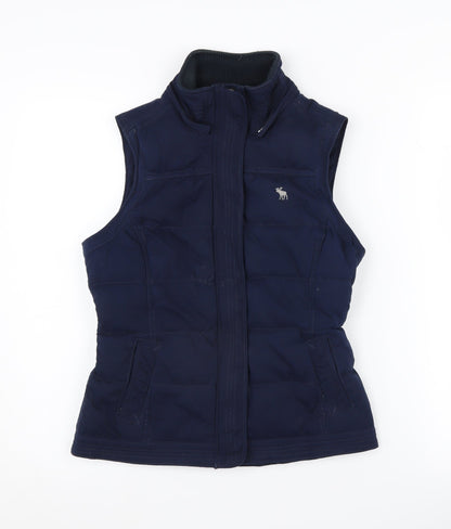 Abercrombie & Fitch Women's Blue Puffer Waistcoat S