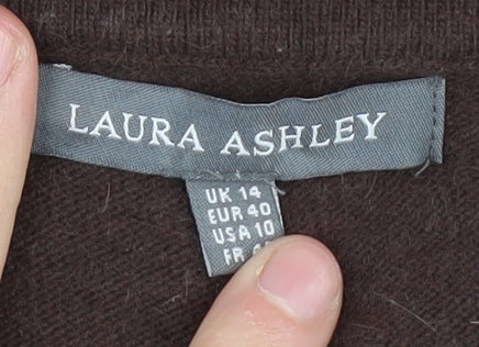 Womens UK Size 14 Laura Ashley Brown Pullover Jumper