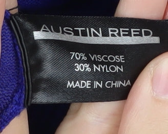 Austin Reed Women's Blue Scoop Neck Pullover Sweater S