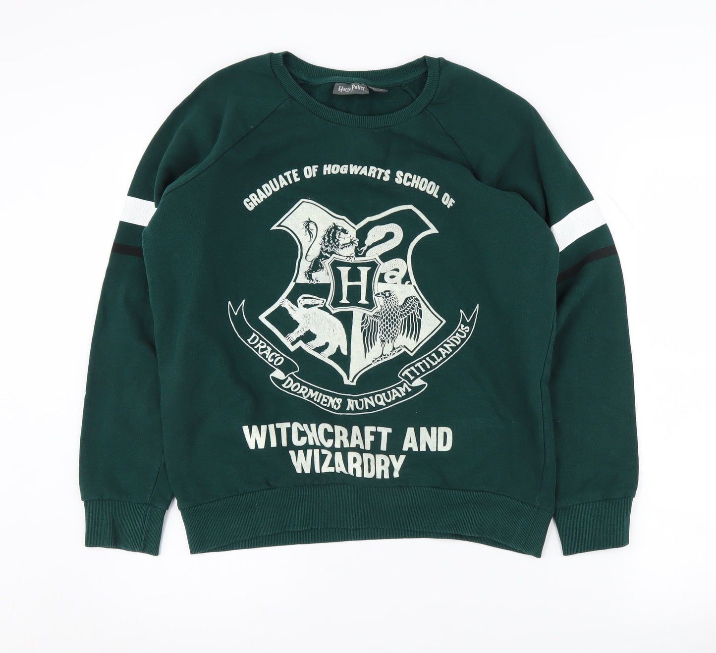 Womens UK Size 14 Harry Potter Green Pullover Sweatshirt