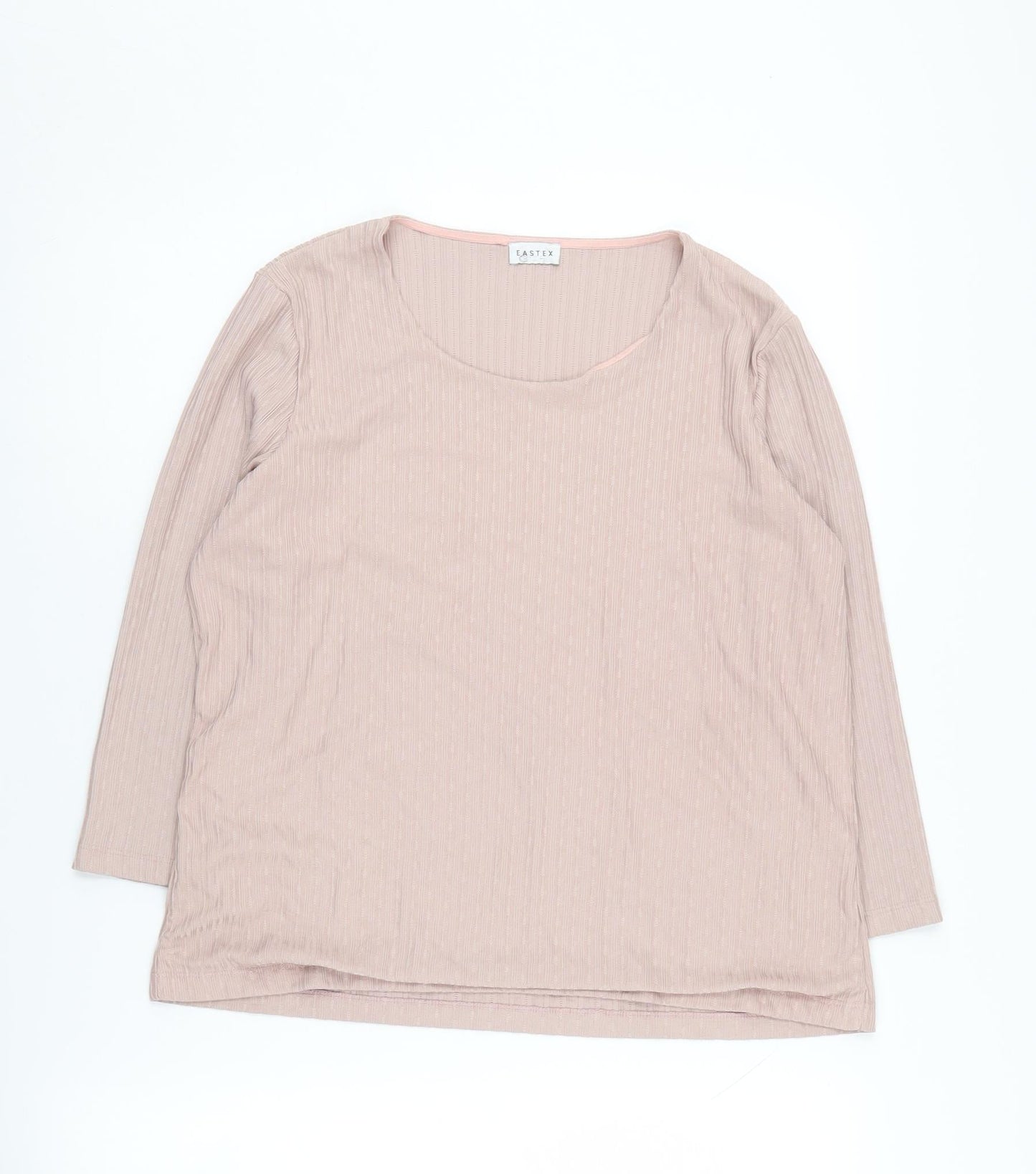 Womens UK Size 14 Eastex Beige Basic T-Shirt