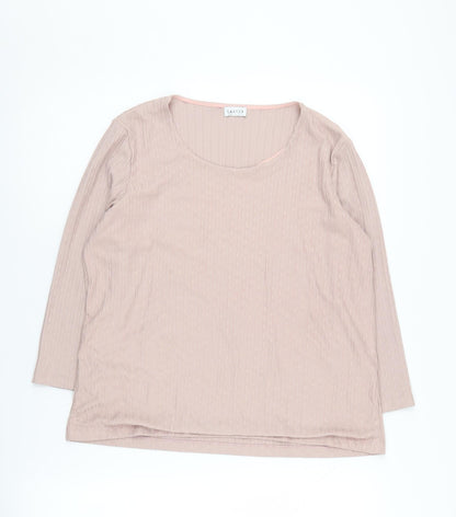 Womens UK Size 14 Eastex Beige Basic T-Shirt