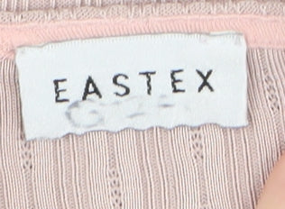 Womens UK Size 14 Eastex Beige Basic T-Shirt