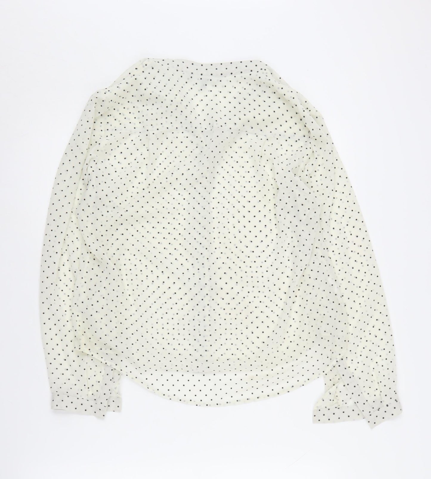 Laura Ashley Women's White Polka Dot Blouse UK 12