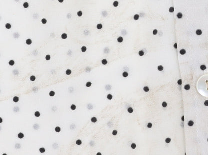 Laura Ashley Women's White Polka Dot Blouse UK 12