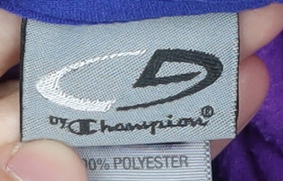 Champion Girls Purple 1/4 Zip Fleece Sweatshirt L