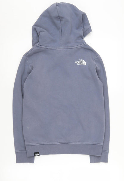 The North Face Boys Blue Pullover Hoodie M - Comfy Casual Style