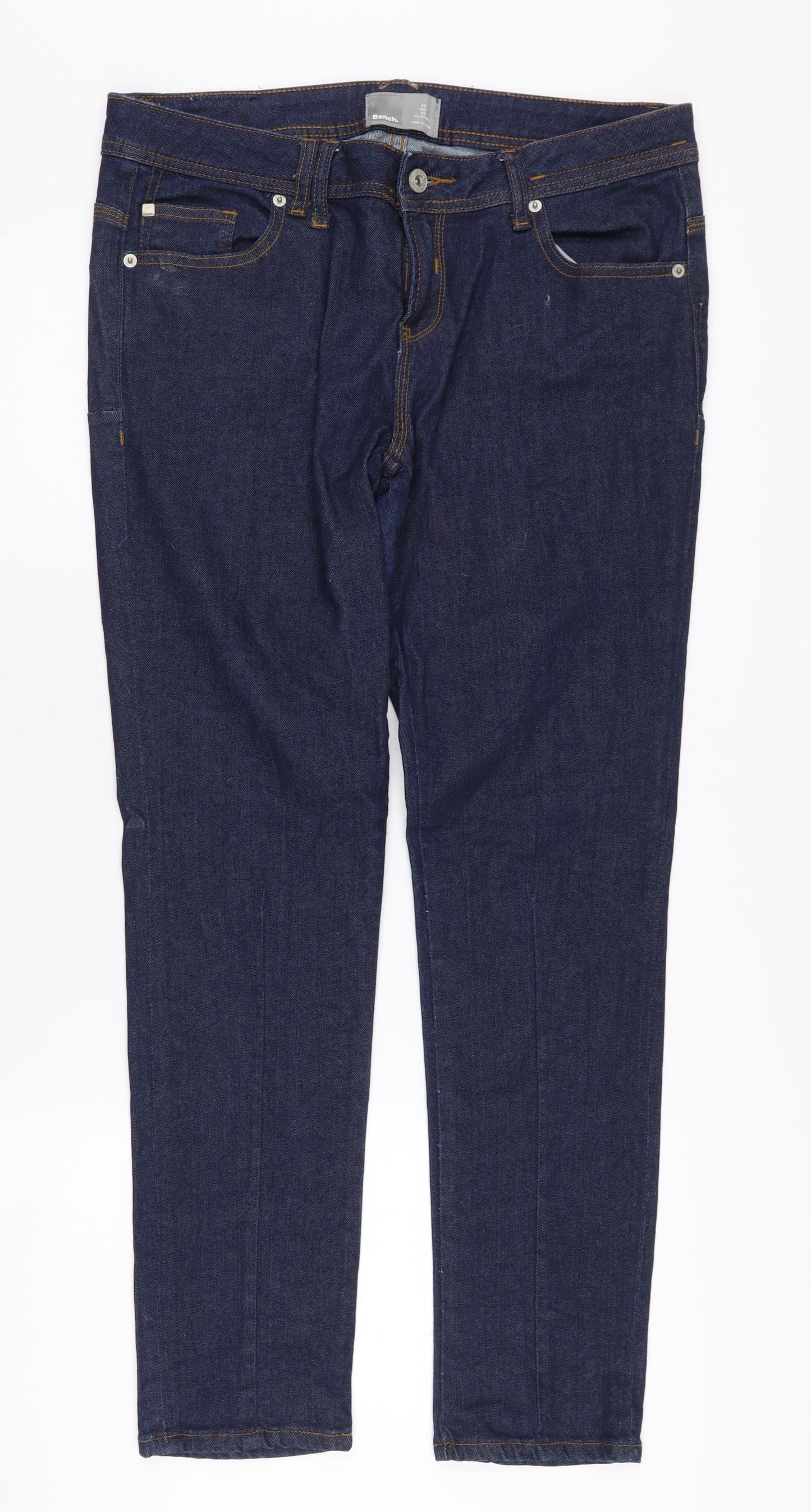 Bench Blue Straight Jeans Unisex Adults Size 32