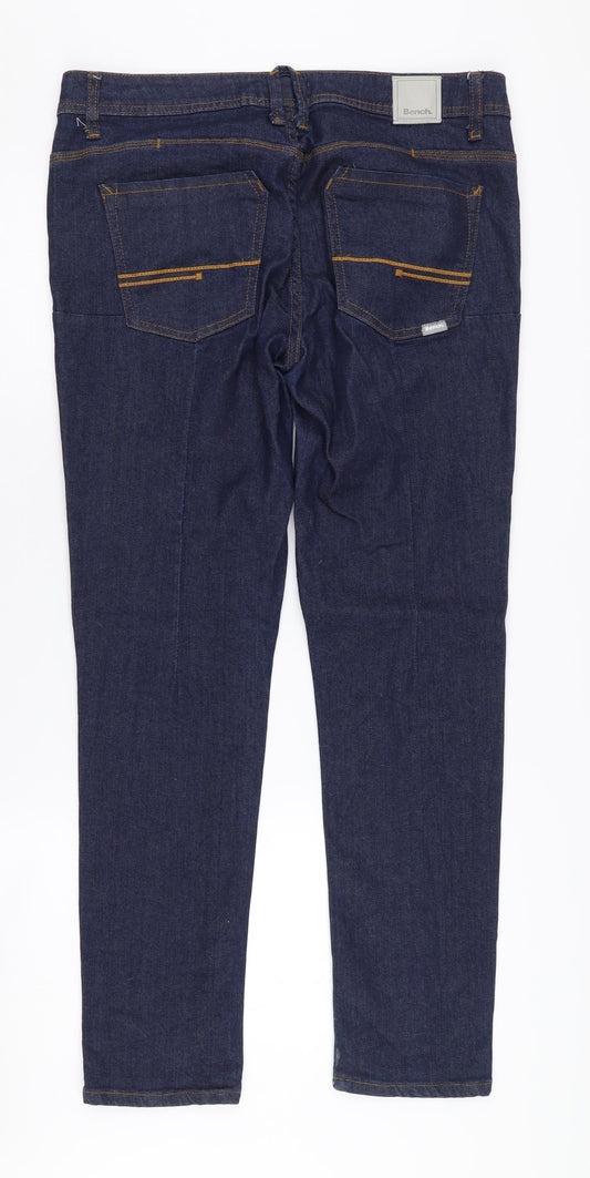 Bench Blue Straight Jeans Unisex Adults Size 32