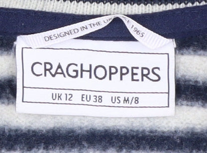 Craghoppers Women's Black&White Striped Pullover Sweatshirt, Size 12