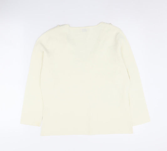 Womens UK Size L Viyella Ivory Pullover Jumper