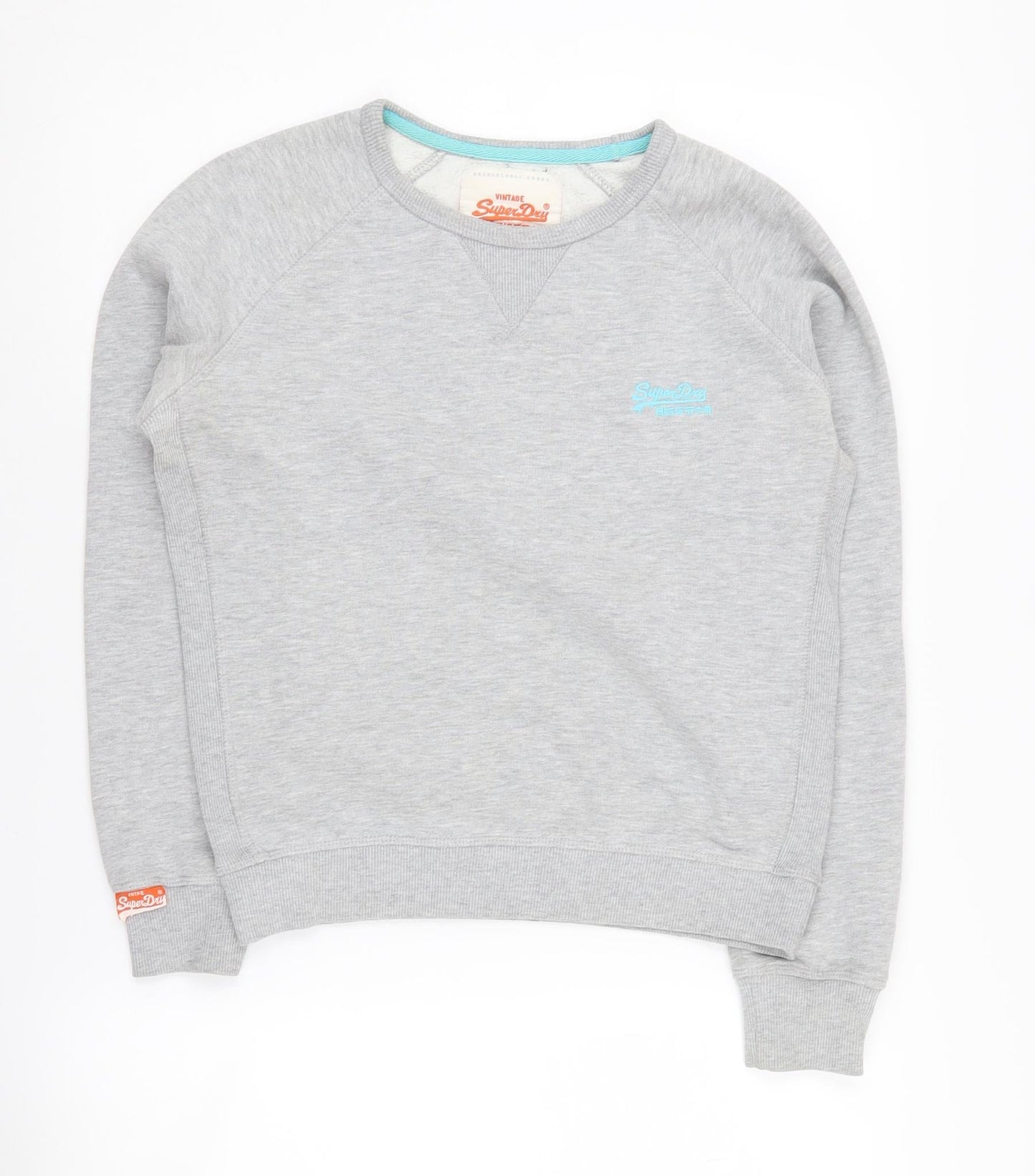 SuperDry Women’s Grey Pullover Sweatshirt - Small